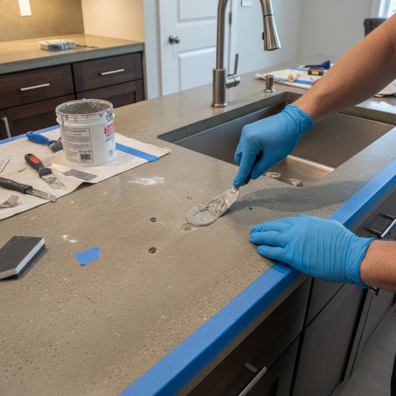 Poured Countertop Installation in Sonoma County, CA