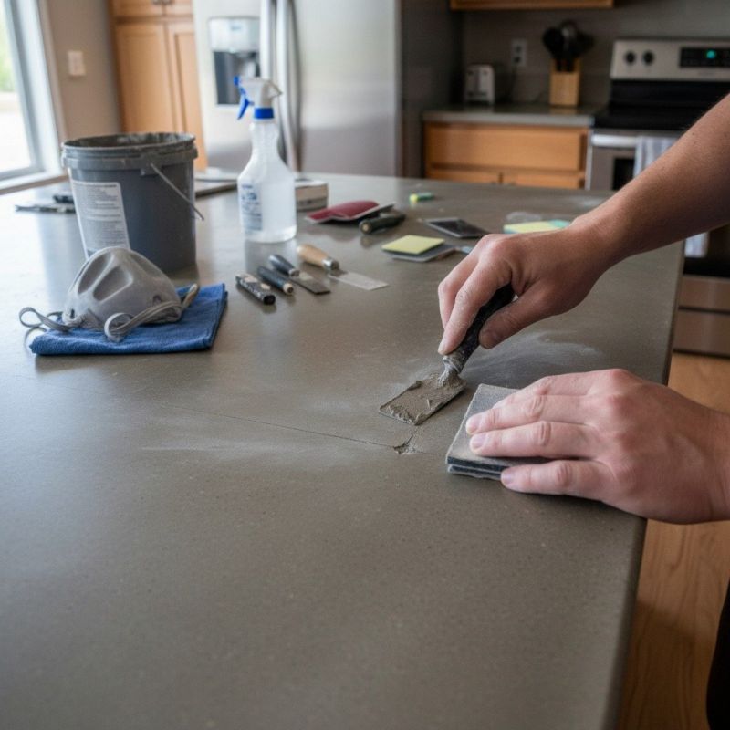 Poured Countertop Installation in Santa Rosa, CA