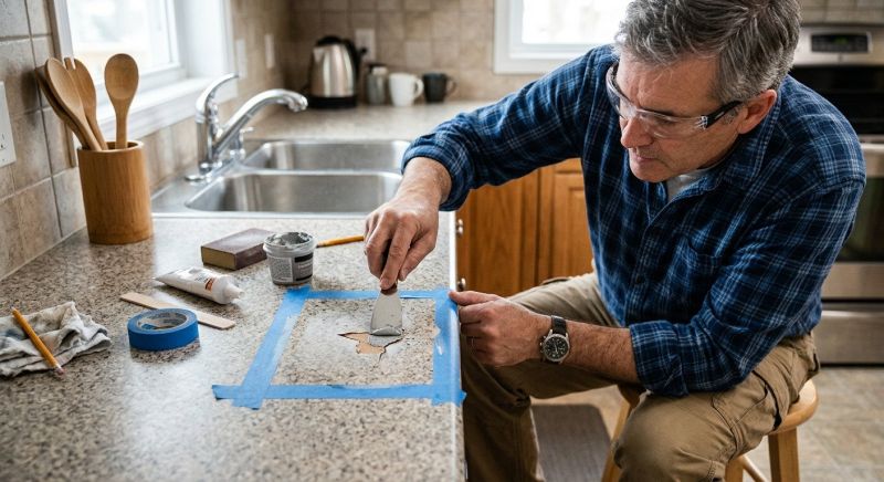 Poured Countertop Installation in Napa, CA